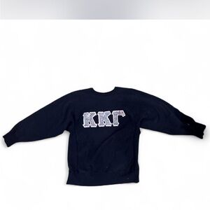 Champion Navy Crewneck Sweatshirt with KKG Appliqué